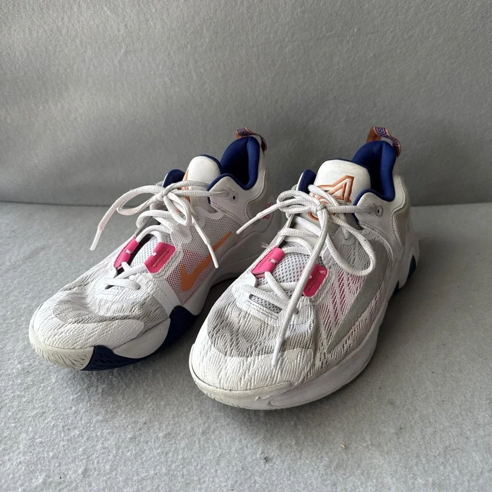 Nike Boys Giannis Immortality 2 DQ1943-102 White Basketball Shoes Sneakers Sz 7Y